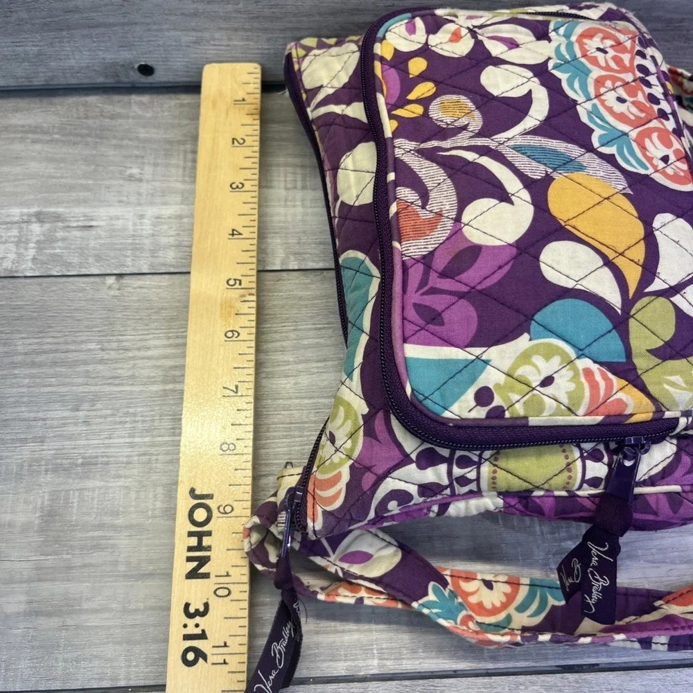 Retired Vera Bradley Plum Crazy Pattern Little Hipster Crossbody Bag Purse 2013